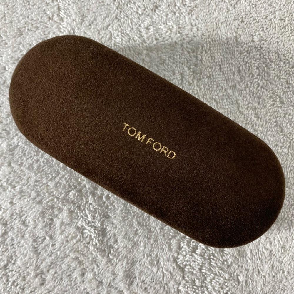 Tom Ford Brown Faux Suede Sunglasses Case Glasses Case Hard Case